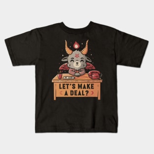 Let’s Make a Deal Funny Cute Evil Baphomet Kids T-Shirt